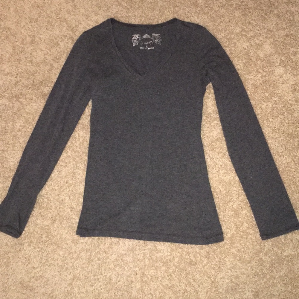 Soft grey long sleeve T-shirt